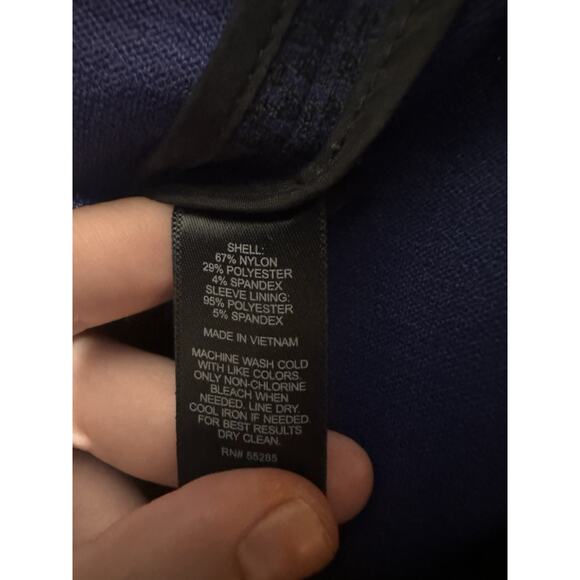 Vintage Express Blazer Blue Black Womens Sz S One Button Career Officecore - Picture 4 of 7